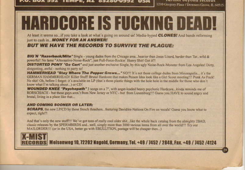 hardcore is dead